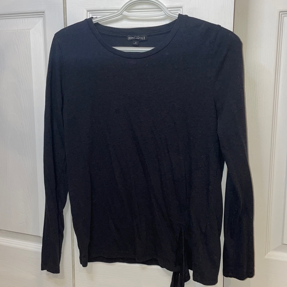 J.Crew long sleeve black top
